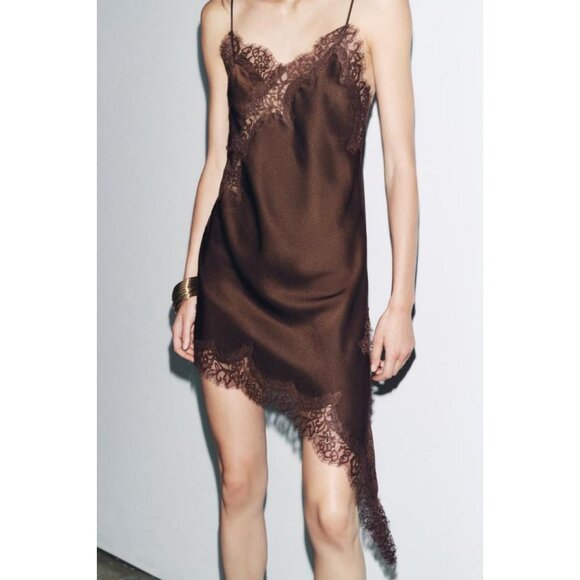 ZARA ASYMMETRIC LACE DRESS ZW COLLECTION - Picture 9 of 12